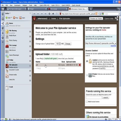Opera Unite CSRF ing a file upload on File Uploader