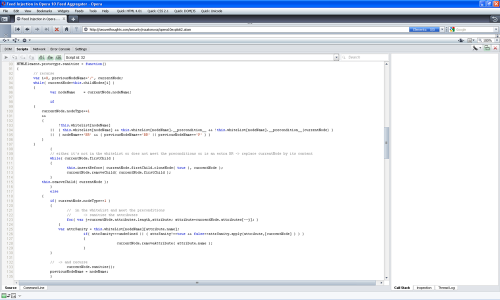Opera Feed Subscription Page Source in DragonFly - Part 2